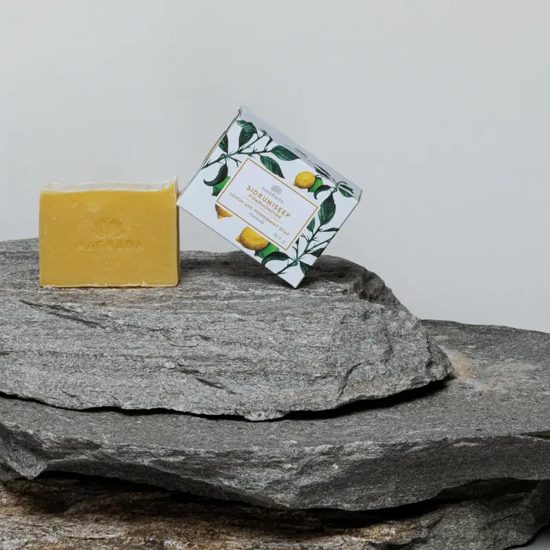 Vegane Zitronen-Mint-Seife