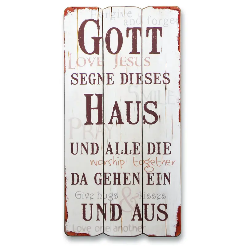 Vintage Wandbild "Gott segne dieses Haus ..." Haussegen