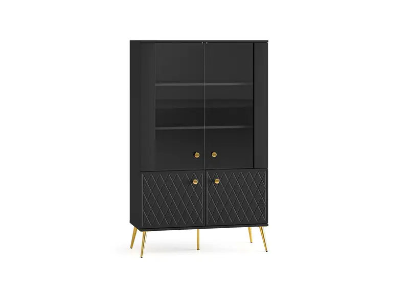 Vitrine – ELJOT 04 – Moderne Standvitrine mit Stauraum