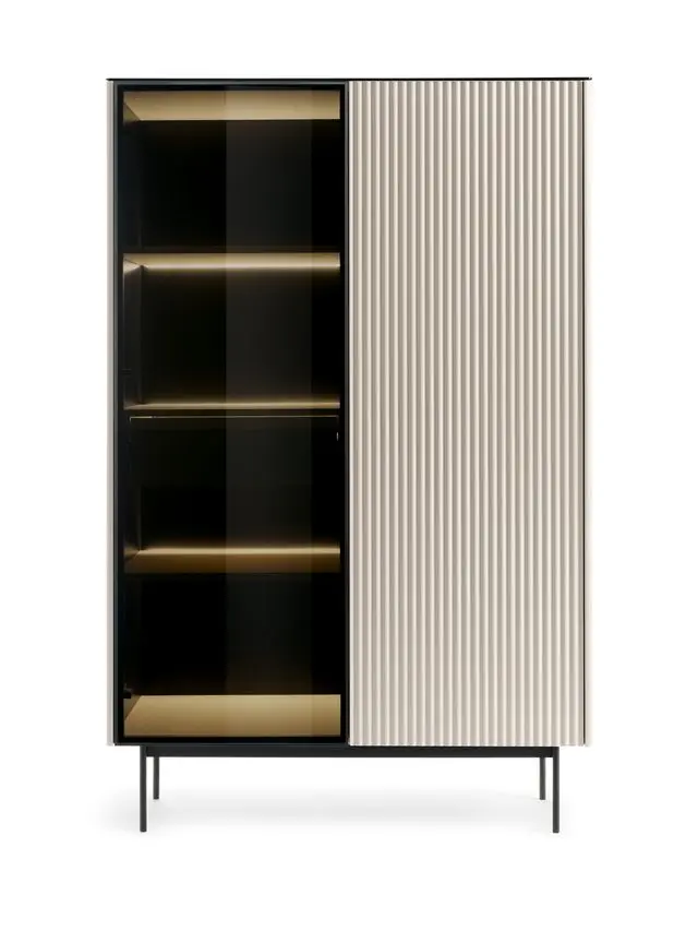 Vitrine – ORTA – WTSZ107, modernes Design mit LED & Push-to-Open