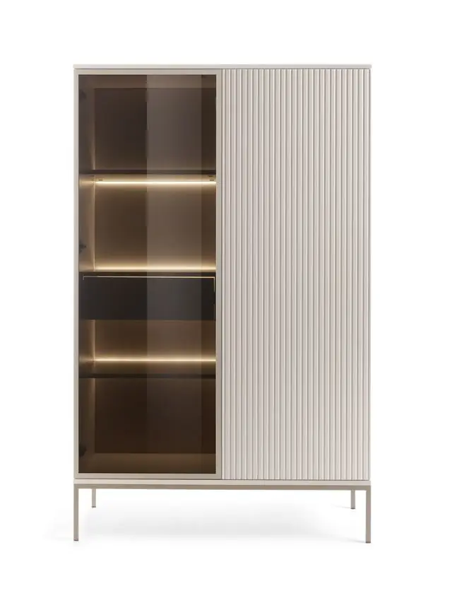 Vitrine – SENTO – WTSZ104 – Push-to-open System mit LED-Beleuchtung