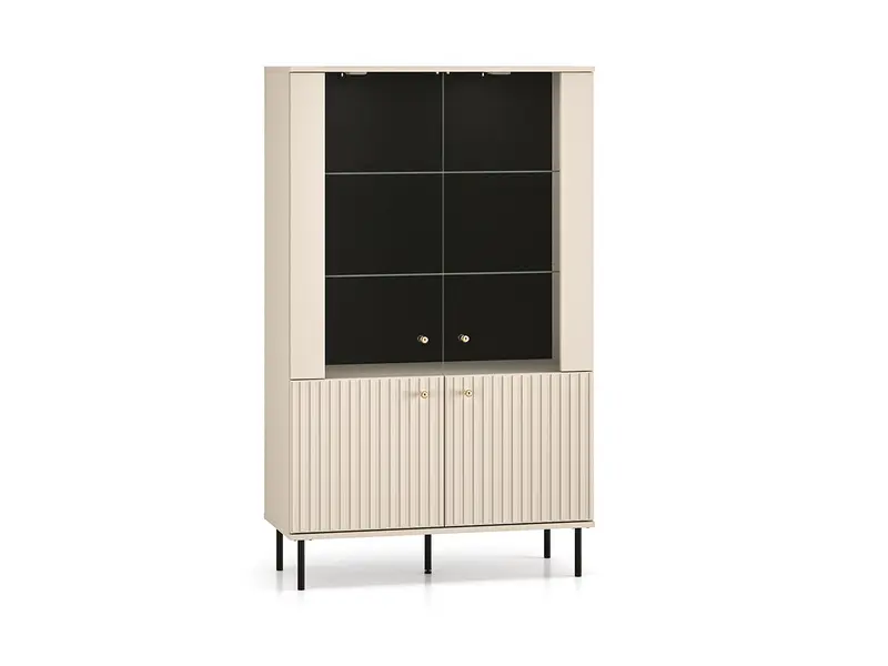 Vitrine – SOPHIE 03 – Moderne Standvitrine mit Glasfront und Beleuchtung