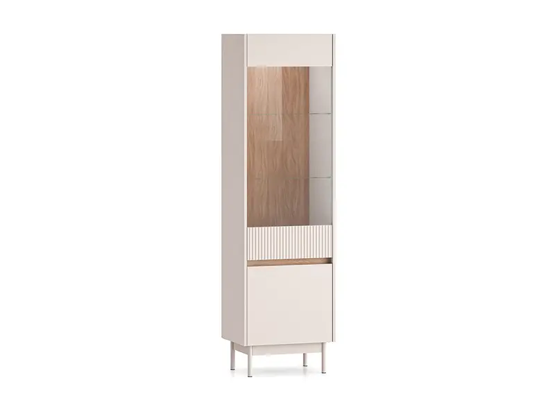 Vitrinenschrank – DUNEA – Stilvolle Standvitrinen mit Glastüren und Holzoptik