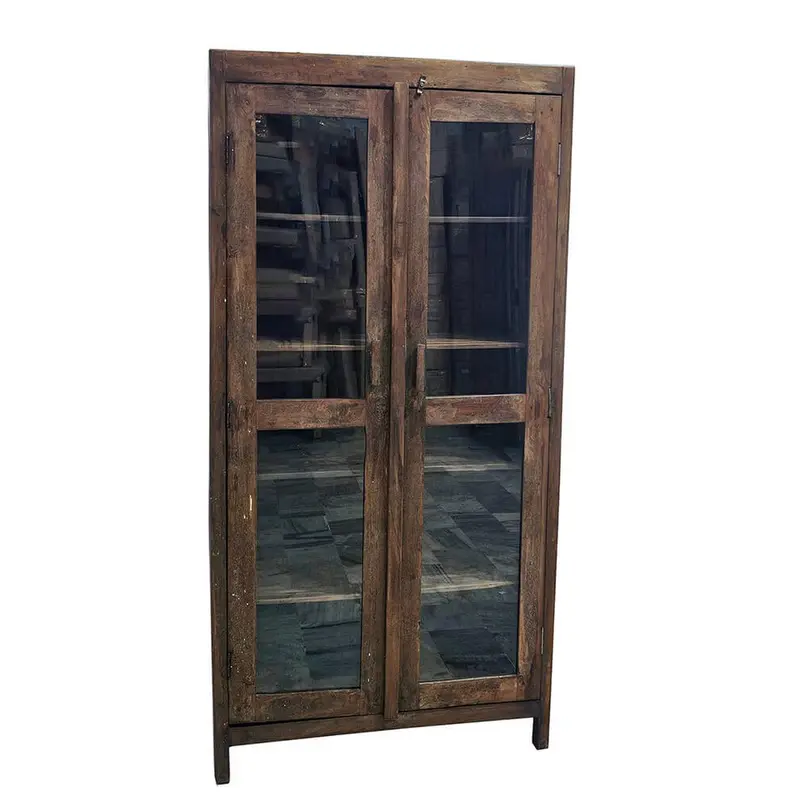 Vitrinenschrank Industrial 183cm aus Holz