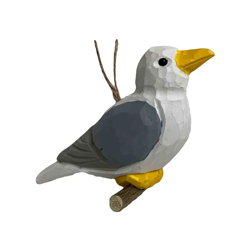 Vogel geschnitzt hängend/sitzend - Möwe