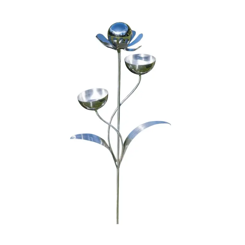 Vogeltränke Blume, Edelstahl, 116cm