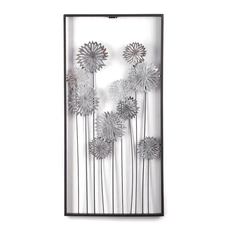 WAND DEKO "PURE FLOWERS" | Metall, 62 cm | Wanddekoration Blumen