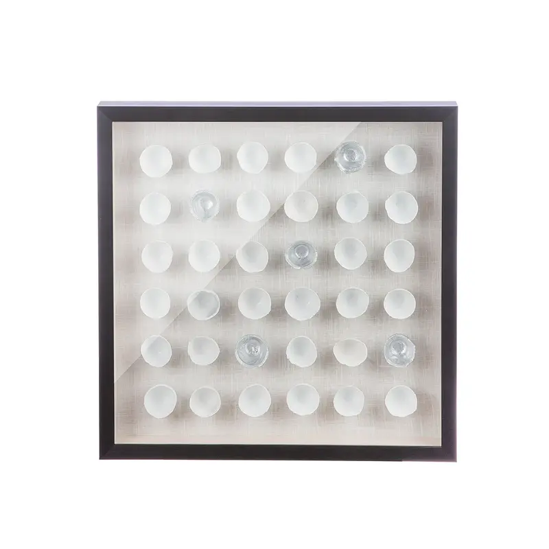 Wandbild – Glas Oberfläche, Silberfarbene Optik, Geometrisches Design - Silver Shine | Gilde