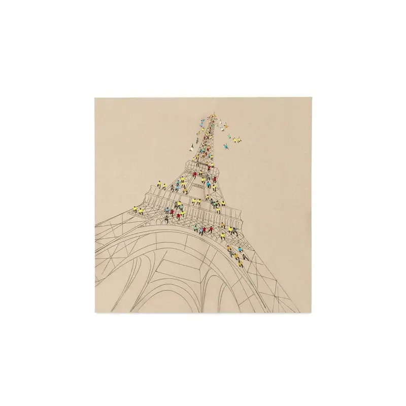 Wandbild – Paris Motiv, Handgemalte Optik, Leinwandkunst - Trip To Paris | Kayoom