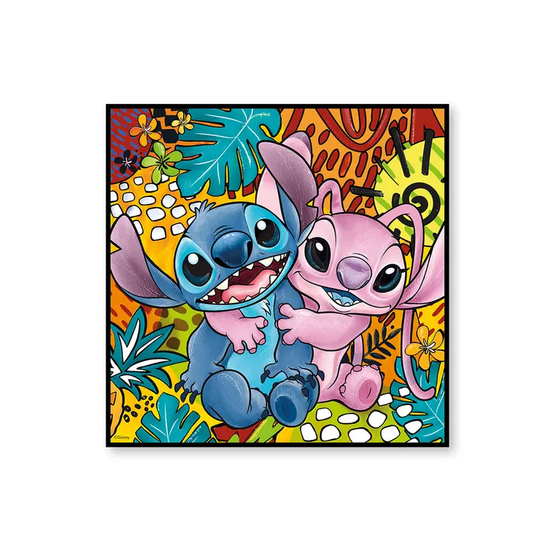 Wandbild – Pop Art, Leinwand Druck, Charakter Motiv, 70cm Höhe - Stitch & Angel | Gilde