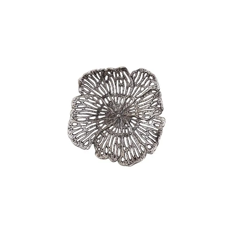 Wanddeko – Blumen Design, Aluminiumguss Metall, Organische Form, S – Ryhann | PTMD