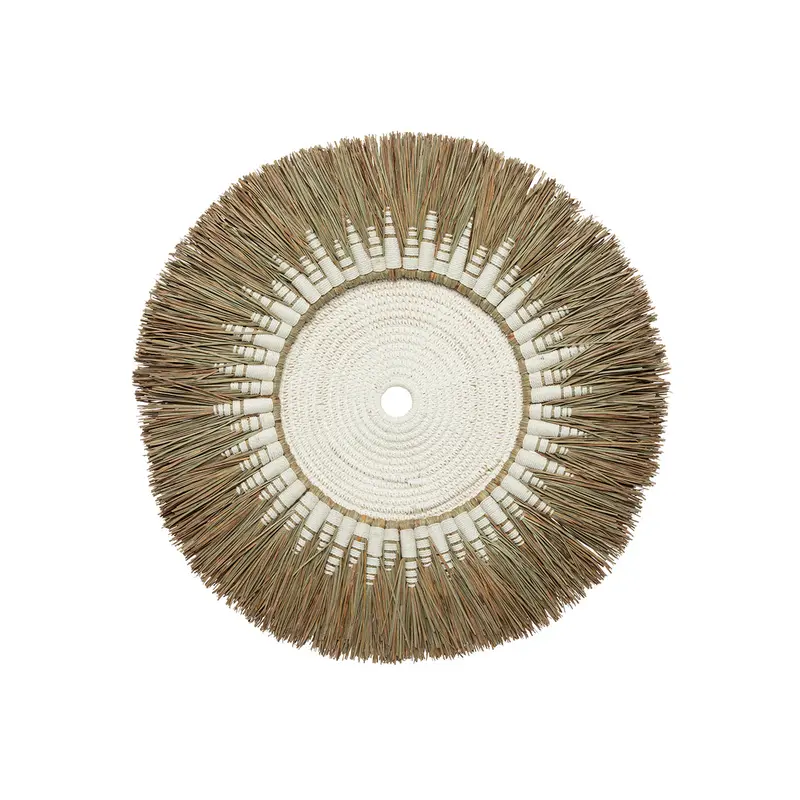 Wanddeko – Raffia Baumwolle, Makramee Design, Rundes Muster | Bazar Bizar Antwerp