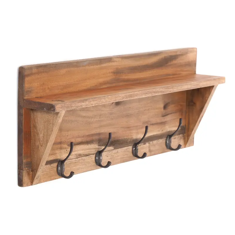 WANDGARDEROBE MIT REGAL "VINTAGE" | 60x26cm (BxH) | Kleiderhaken | Farbe