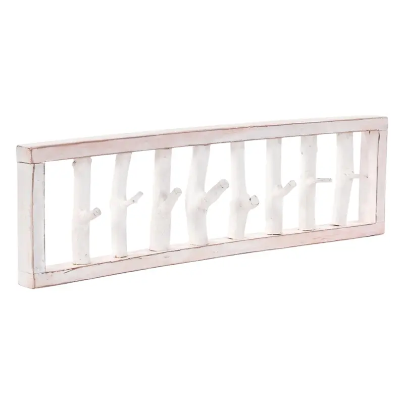 WANDGARDEROBE TREIBHOLZ UNIKAT | 80x22cm (BxH), Garderobe, Hakenleiste mit Ästen | Farbe