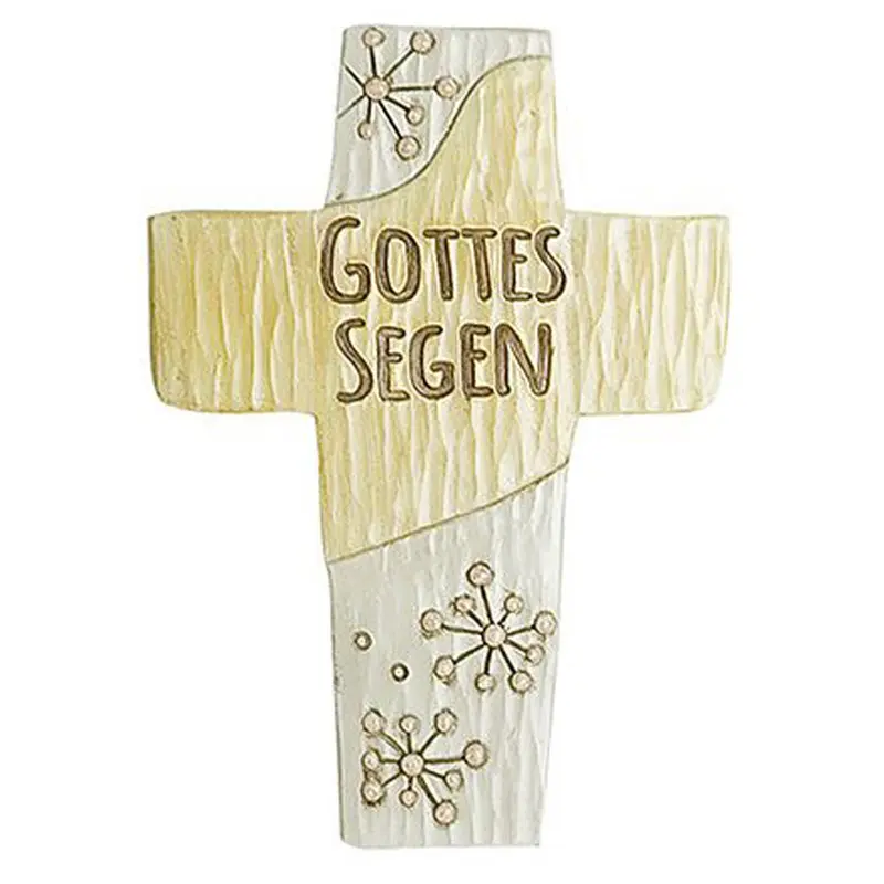 Wandkreuz modern beige 12 cm | Gottes Segen