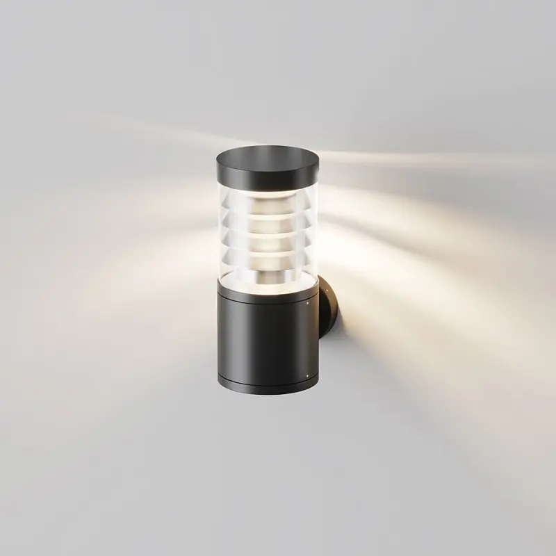 Wandleuchte aus grafitfarbenem Metallzylinder mit LED – Spir | Maytoni