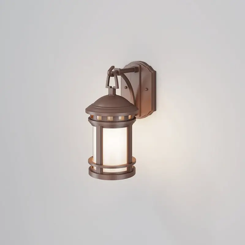 Wandleuchte – Braunes Finish, Glas Metallschirm, E27 Fassung, IP44 Schutz, 315 mm Höhe - Salamanca | Maytoni