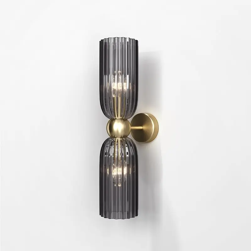 Wandleuchte – Goldener Rahmen, Graues Glas, 40 Watt - Antic | Maytoni