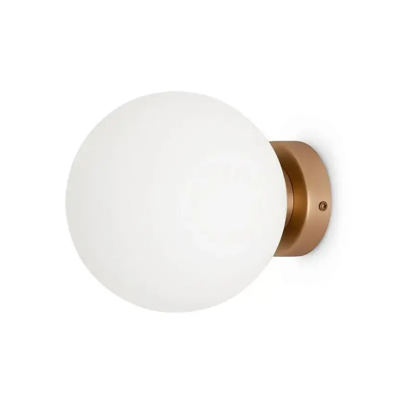 Wandleuchte – Goldenes Metall, Runde Glaskugel, 18 cm - Basic Form | Maytoni