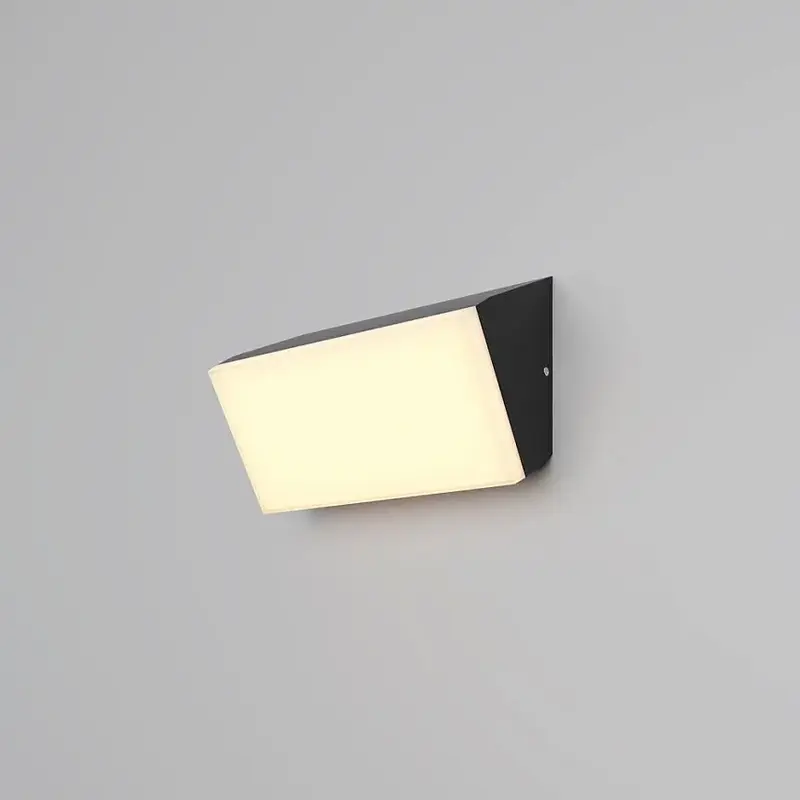 Wandleuchte – Graphitfarbenes Aluminium, Warmweißes Licht, IP54 Schutz, 18 cm Höhe - Brick | Maytoni