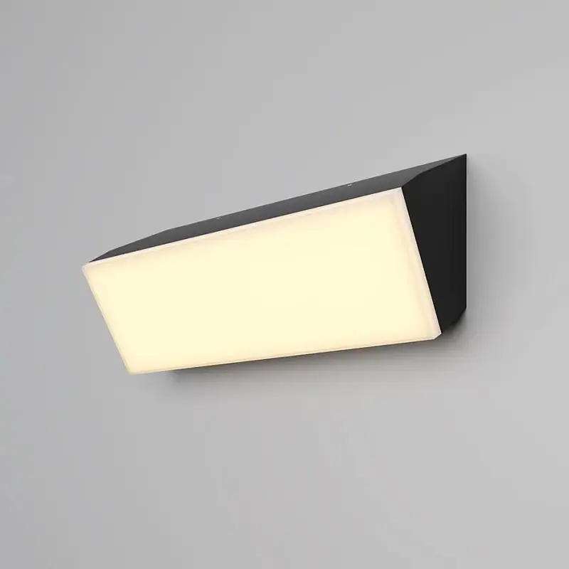 Wandleuchte – Graphitfarbenes Aluminium, Warmweißes Licht, IP54 Schutz, 30 cm Höhe - Brick | Maytoni