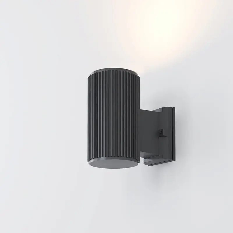 Wandleuchte – Graues Metall, 1× E27 Fassung, IP54 Schutz, Ø9,5 cm - Rando | Maytoni