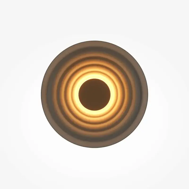 Wandleuchte – Khakifarbenes Aluminium, Warmweißes Licht, 6 W Leistung, Ø40 cm - Nami | Maytoni