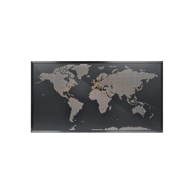 Wandleuchte konturiertes Weltkarten-Design grafische Linien integrierte LED-Technik – MAP | Sompex