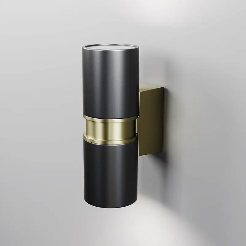 Wandleuchte – Schwarzes Aluminium, Wetterfeste Ausführung, IP54 Schutz, 18 cm Höhe - Bowery | Maytoni