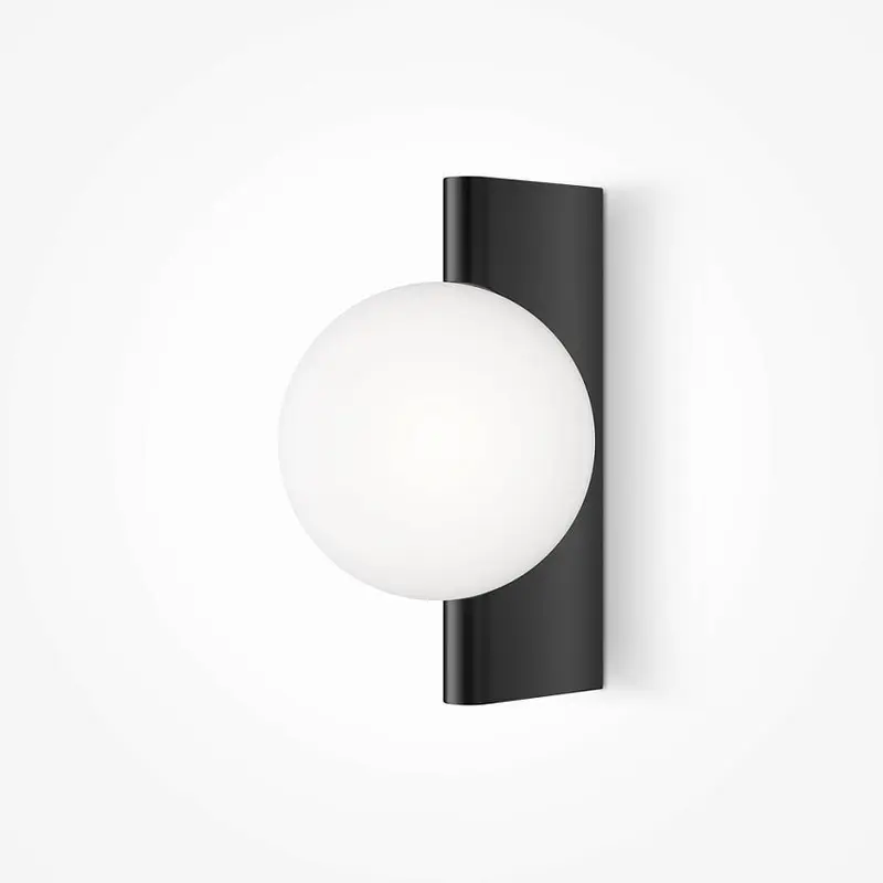 Wandleuchte – Schwarzes Finish, Metall Gestell, Glaskugel Design - Avant-garde | Maytoni
