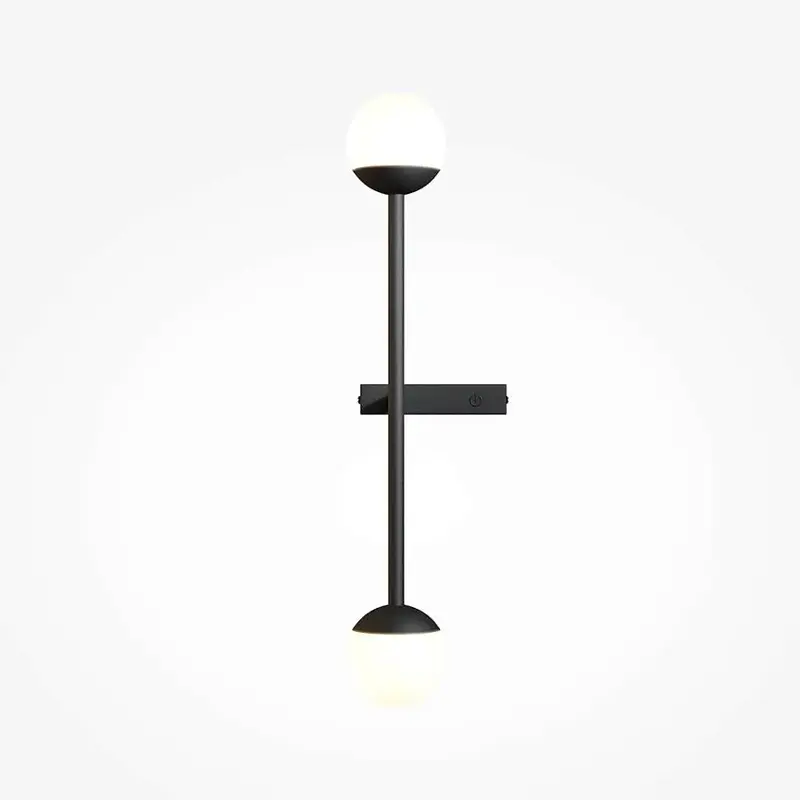 Wandleuchte – Schwarzes Finish, Metallgehäuse, 360° Licht, Integrierte LED - Touch | Maytoni