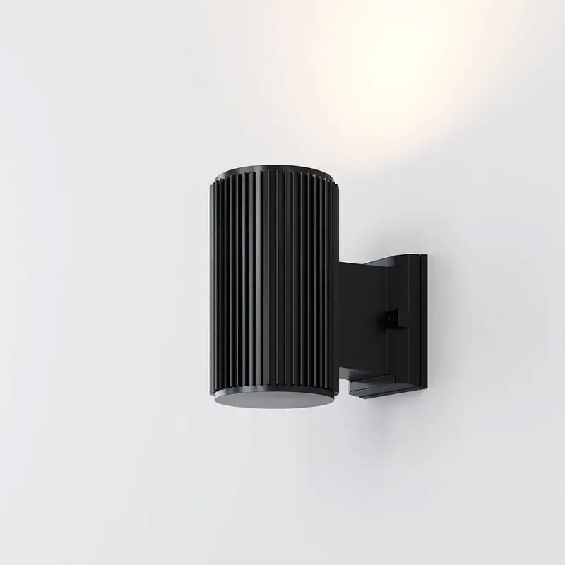 Wandleuchte – Schwarzes Metall, 1× E27 Fassung, IP54 Schutz, Ø9,5 cm - Rando | Maytoni