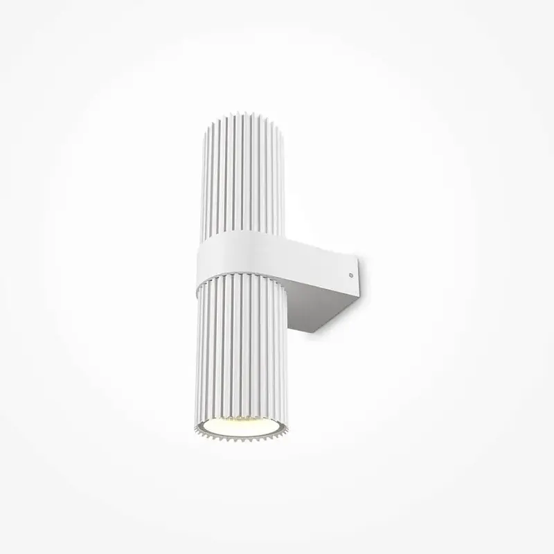 Wandleuchte – Weißes Aluminium, 2-flammig, Zylindrische Form - Dynamics | Maytoni