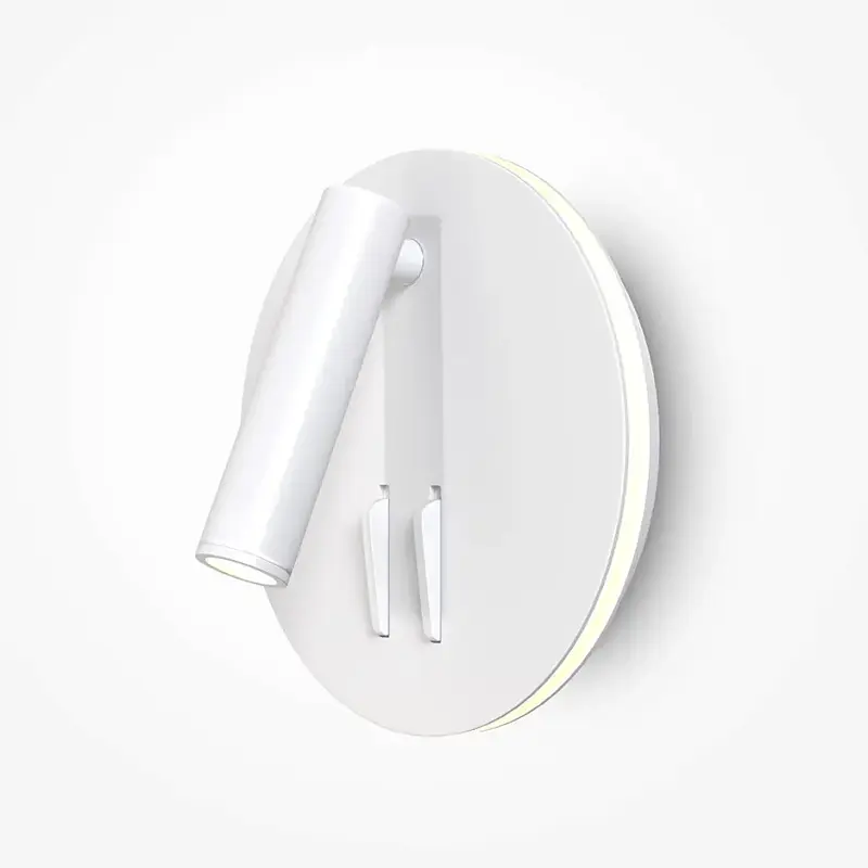 Wandleuchte – Weißes Aluminium, IP20 Schutz, Warmweiß, 14 cm Höhe - Ios 176 | Maytoni