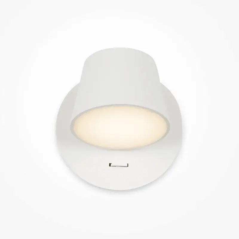 Wandleuchte – Weißes Metall, 7 W Leistung, Warmweiß, Ø12 cm - Pixel | Maytoni