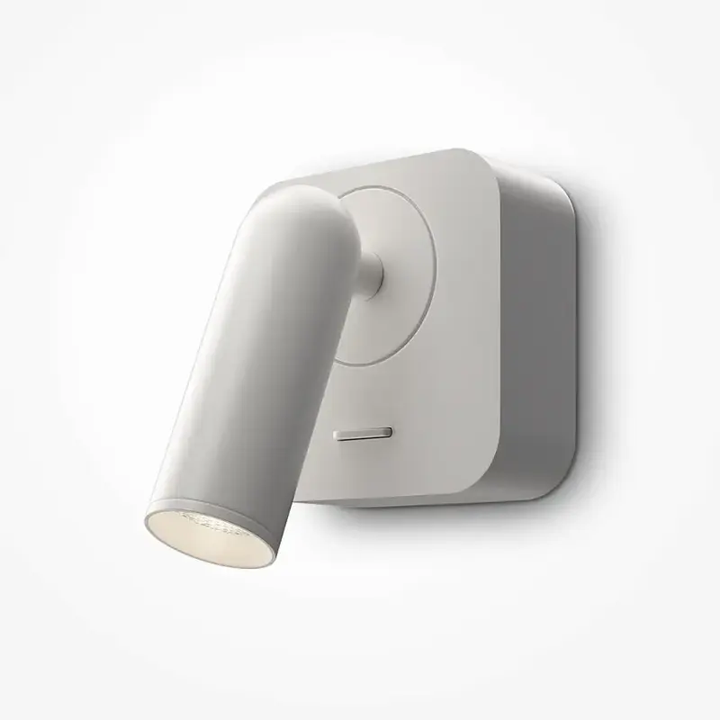 Wandleuchte – Weißes Metall und Aluminium, 3 W Leistung, Rechteckige Basis, 8,5 cm Höhe - Mirax | Maytoni