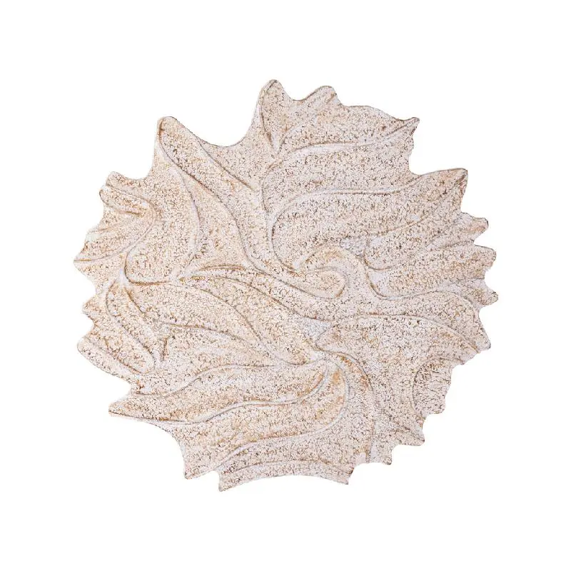 Wandpaneel aus MDF in Creme mit welligem Design, runder Form, S – Ceanna | PTMD
