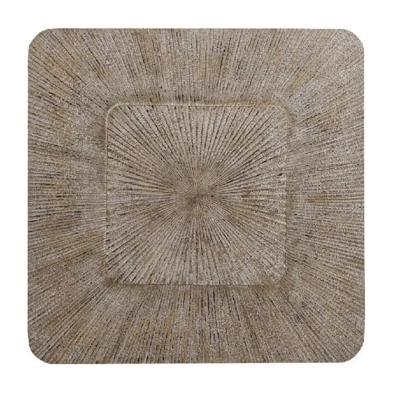 Wandpaneel aus MDF mit quadratischer Form, Rillenstruktur und Creme-Finish, L – Dishita | PTMD