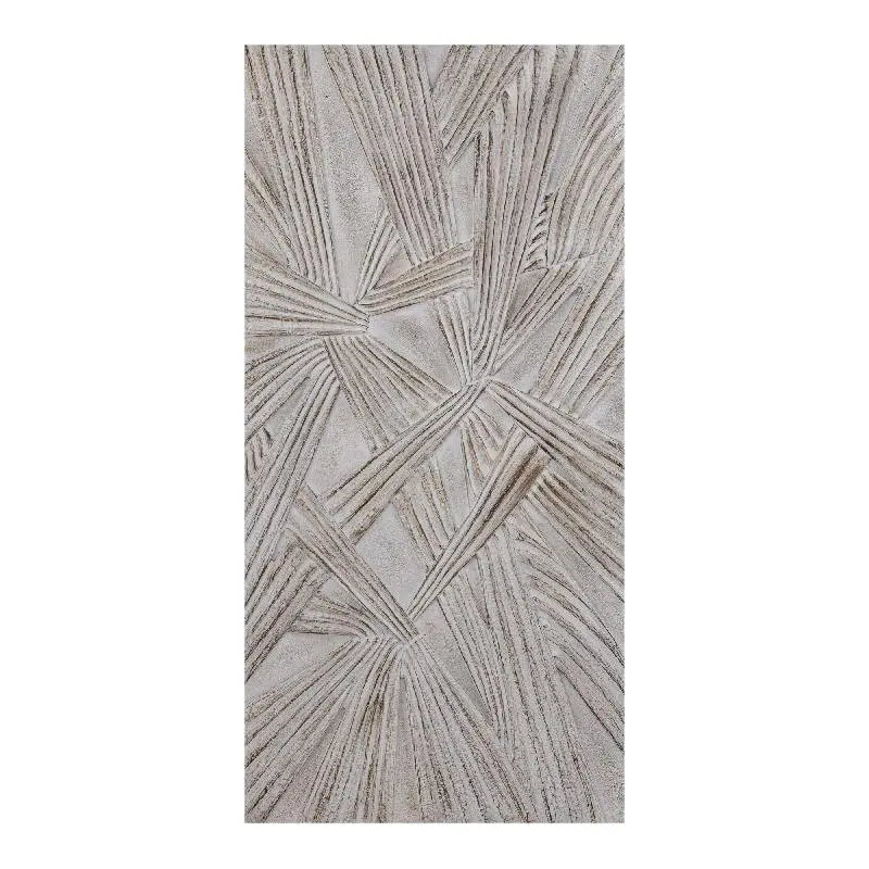 Wandpaneel aus MDF mit rechteckiger Form, Knotenoptik und Creme-Finish – Raihan | PTMD