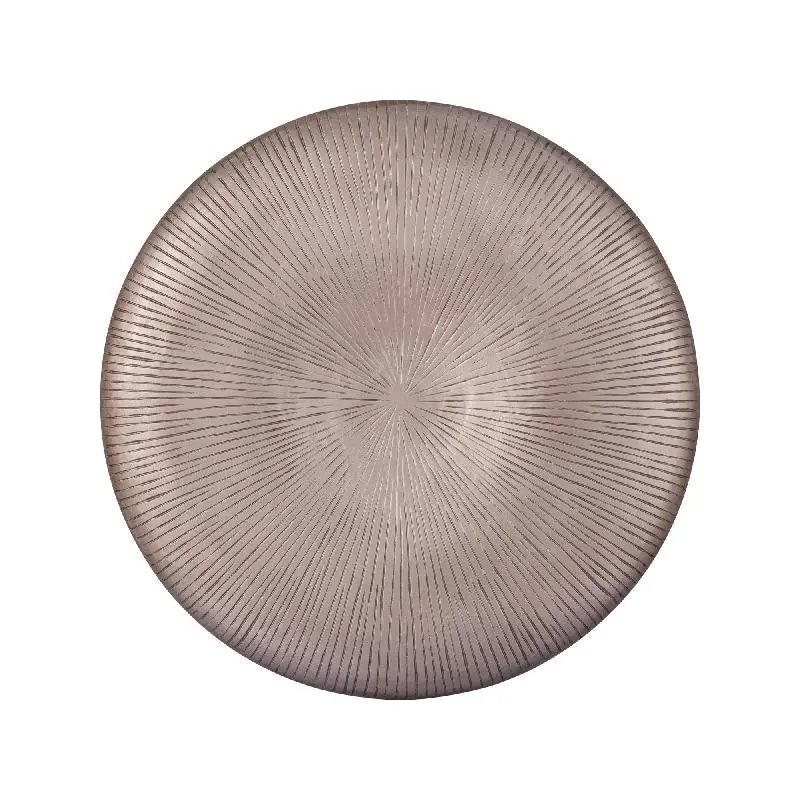 Wandpaneel – Dickes Rundstreifen Design, MDF Konstruktion, Bronze Farbton, Strukturierte Oberfläche, M – Toran | PTMD