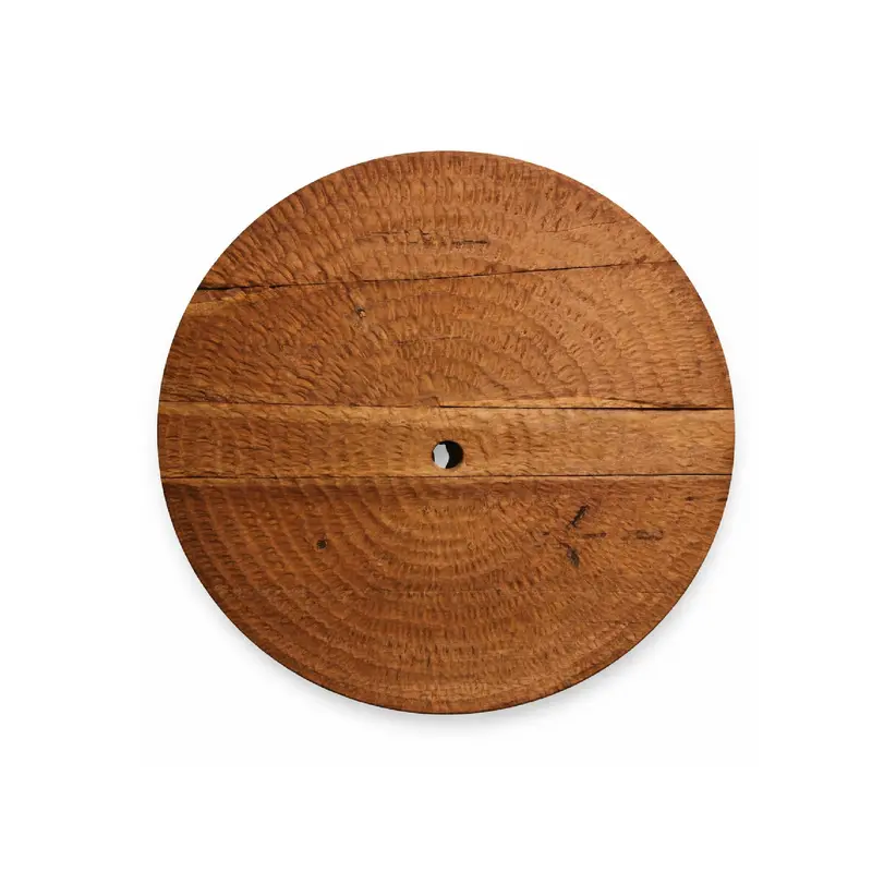 Wandpaneel – Geprägtes Design, Runde Form, Teakholz Material, Natur, L – Roch | PTMD