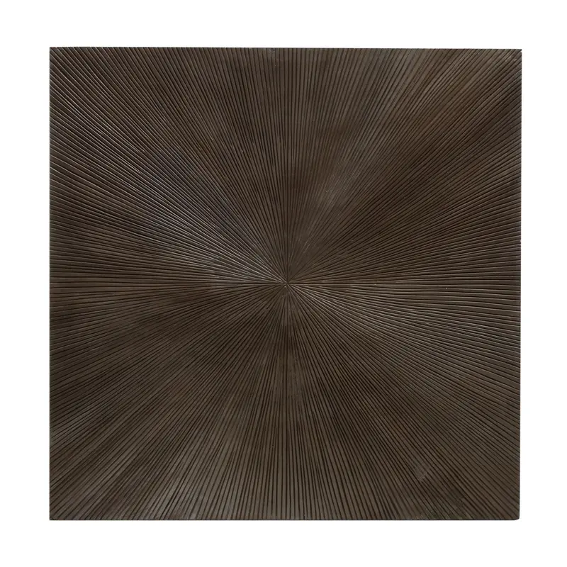 Wandpaneel – Geripptes Design, Quadratische Form, MDF Material, Braun, S – Zapp | PTMD
