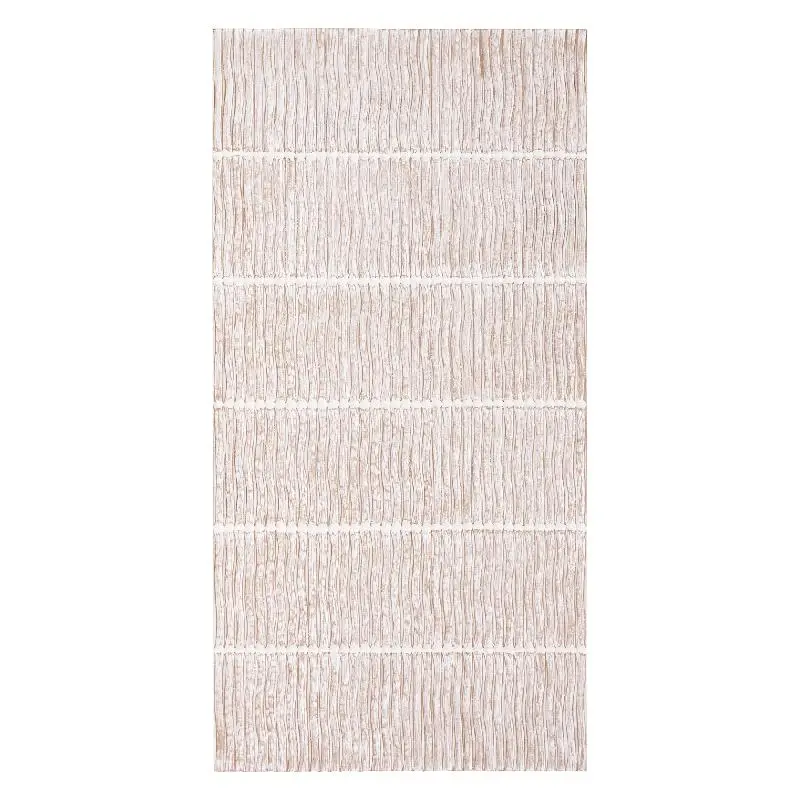Wandpaneel – Wellenmuster Design, Rechteckige Form, MDF Material, Weiß, L – Seline | PTMD