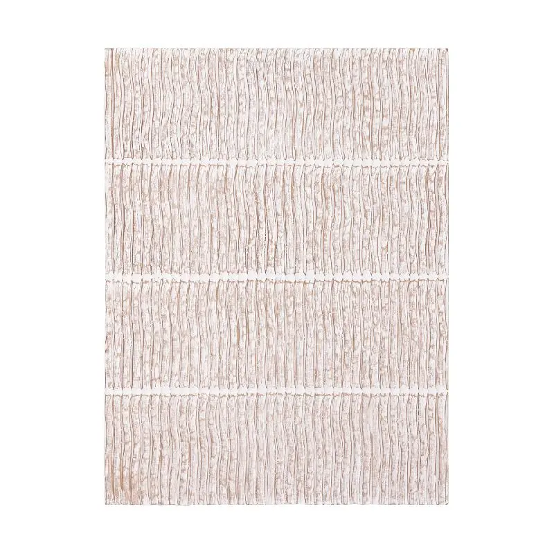 Wandpaneel – Wellenmuster Design, Rechteckige Form, MDF Material, Weiß, S – Seline | PTMD