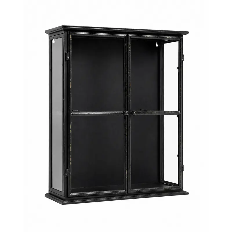 Wandschrank DOWNTOWN 50cm aus Glas - Schwarz