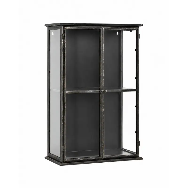 Wandschrank Downtown 81cm aus Glas - Schwarz