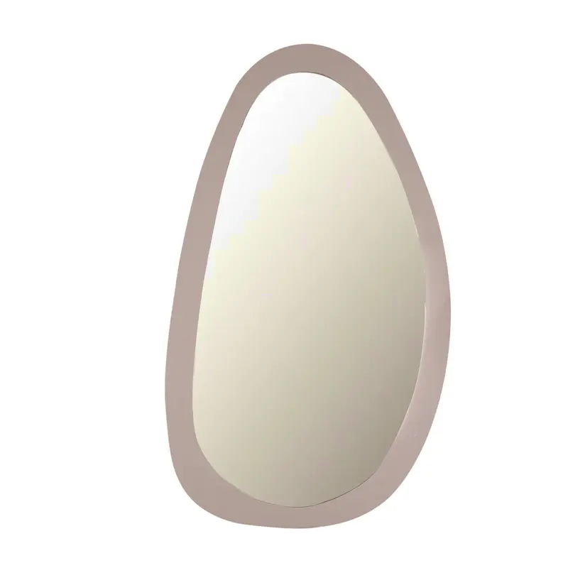 Wandspiegel – Mangoholzrahmen, Sand-Finish, Organische Form – Lou | Starfurn
