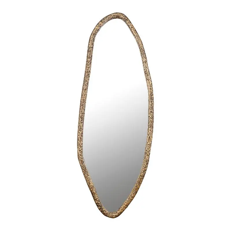 Wandspiegel – Organisches Design, Ovale Form, Aluminium Material, Gold – Paislie | PTMD