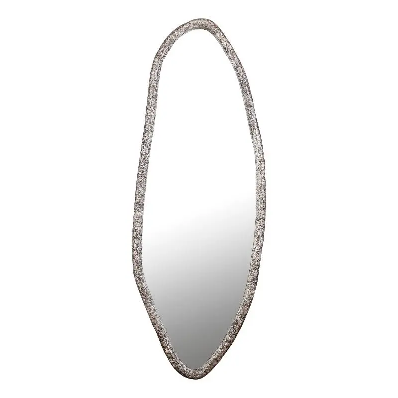 Wandspiegel – Organisches Design, Ovale Form, Aluminium Material, Silber, 3XL – Paislie | PTMD
