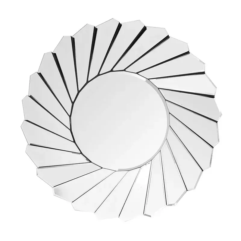 Wandspiegel – Silberner Rahmen, Rundes Design, Dekorative Optik - Zeus 510 | Kayoom